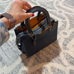 Coach Rogue 25 dark denim  Leather Handbag